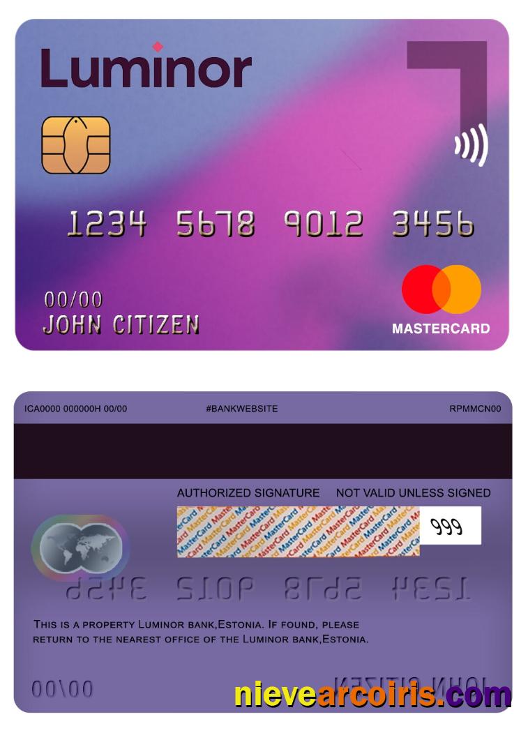 EstoniaLluminor bank mastercard
